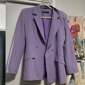 Boohoo Purple Women's Blazer sz 6